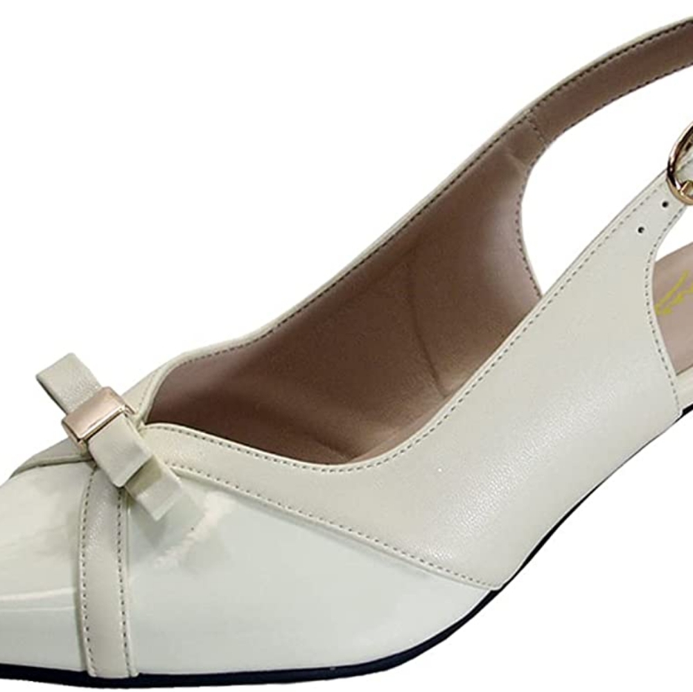 Peerage Sammy Women's Wide Width Comfort Slingback Low Heel Leather Dress Shoes